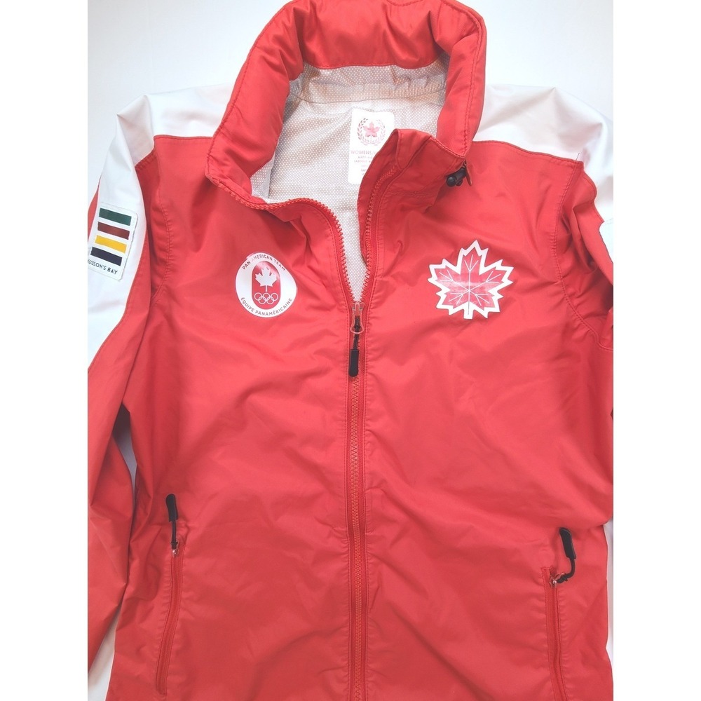 Hudson's‎ Bay Team Canada Lima 2019 Pan Am Games Women S Red Windbreaker Jacket